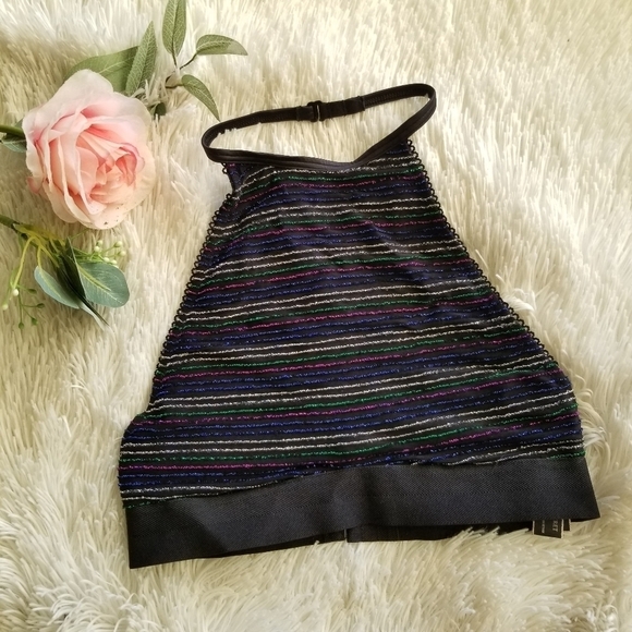 Victoria's Secret Metallic High Neck Brallet XS - Picture 3 of 8